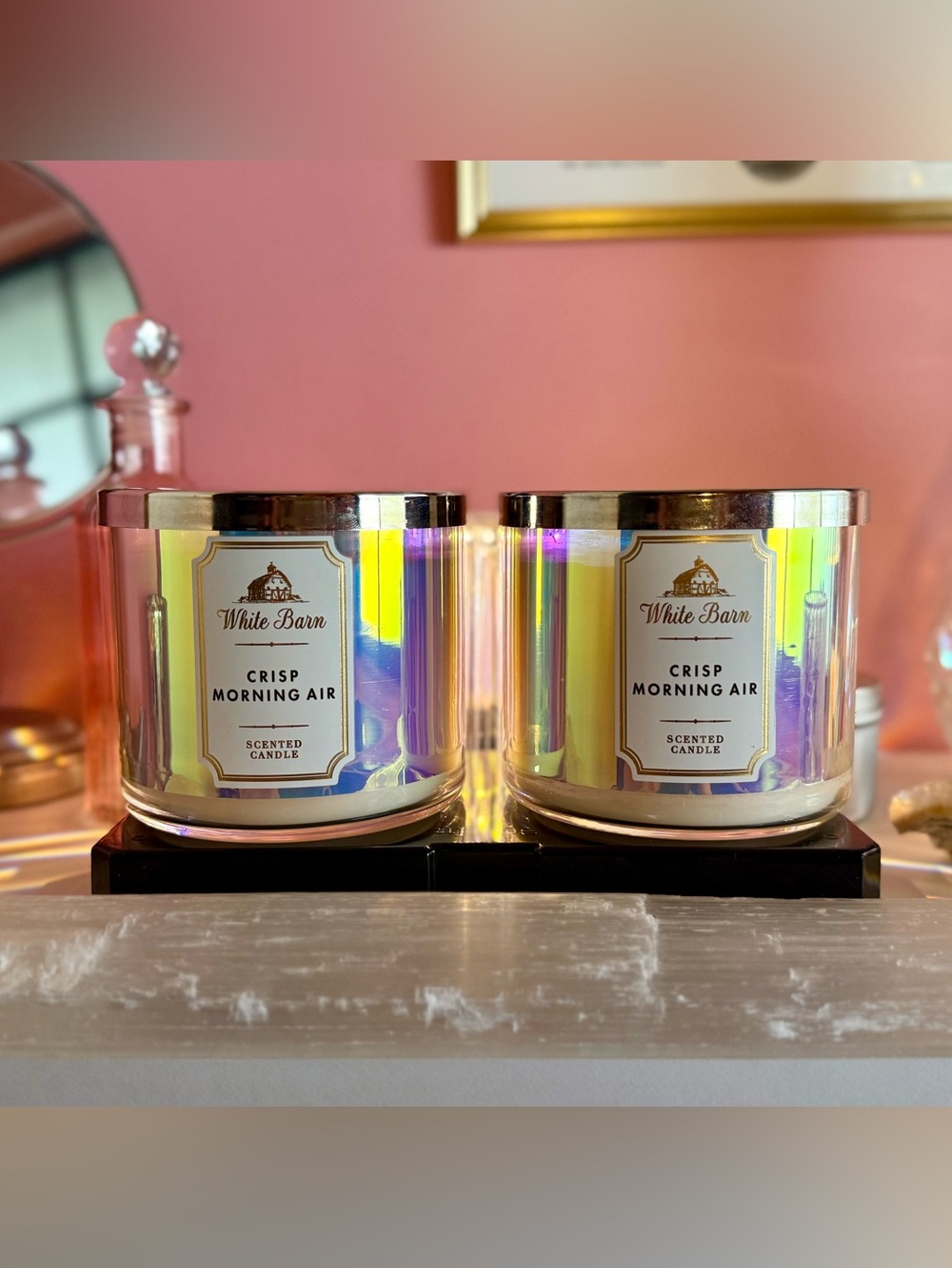 White Barn Crisp Morning Air Candle Pair